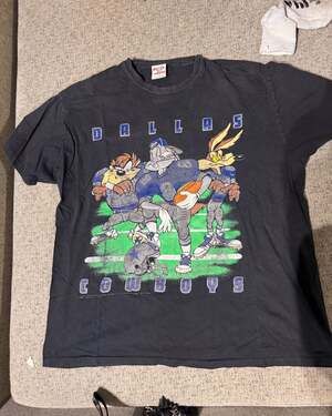 Vintage 1993 Dallas Cowboys Looney Tunes T-Shirt XL Single Stitch